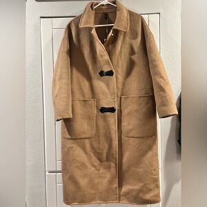 Sean Collection 100% Wool Tan long Jacket